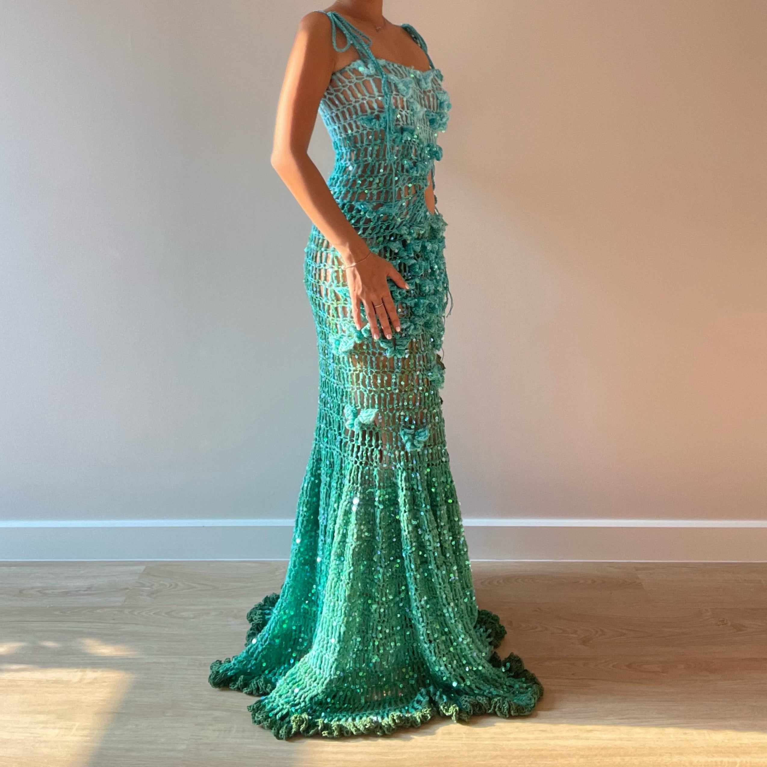 Butterfly dress - Blue & Green Work from beach be like Butterfly dress - Blue & Green Work from beach be like