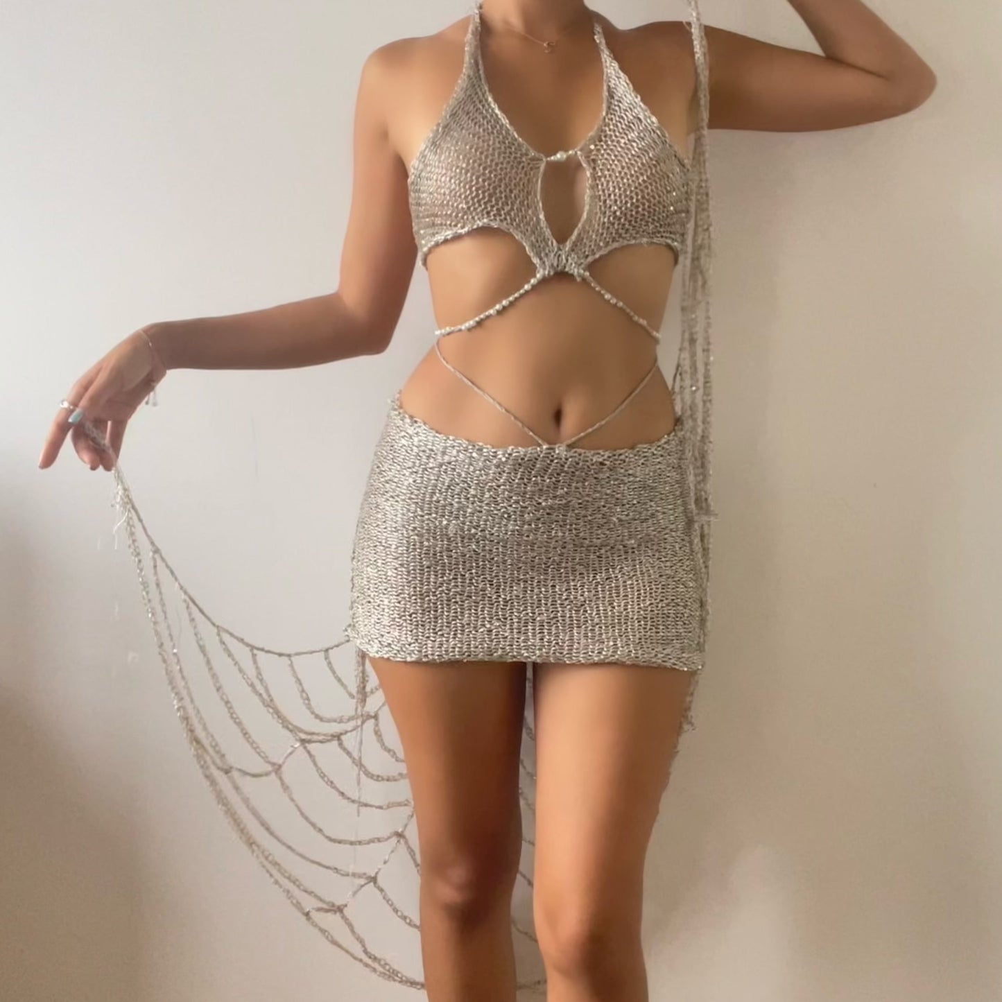 Spider web set - Silver