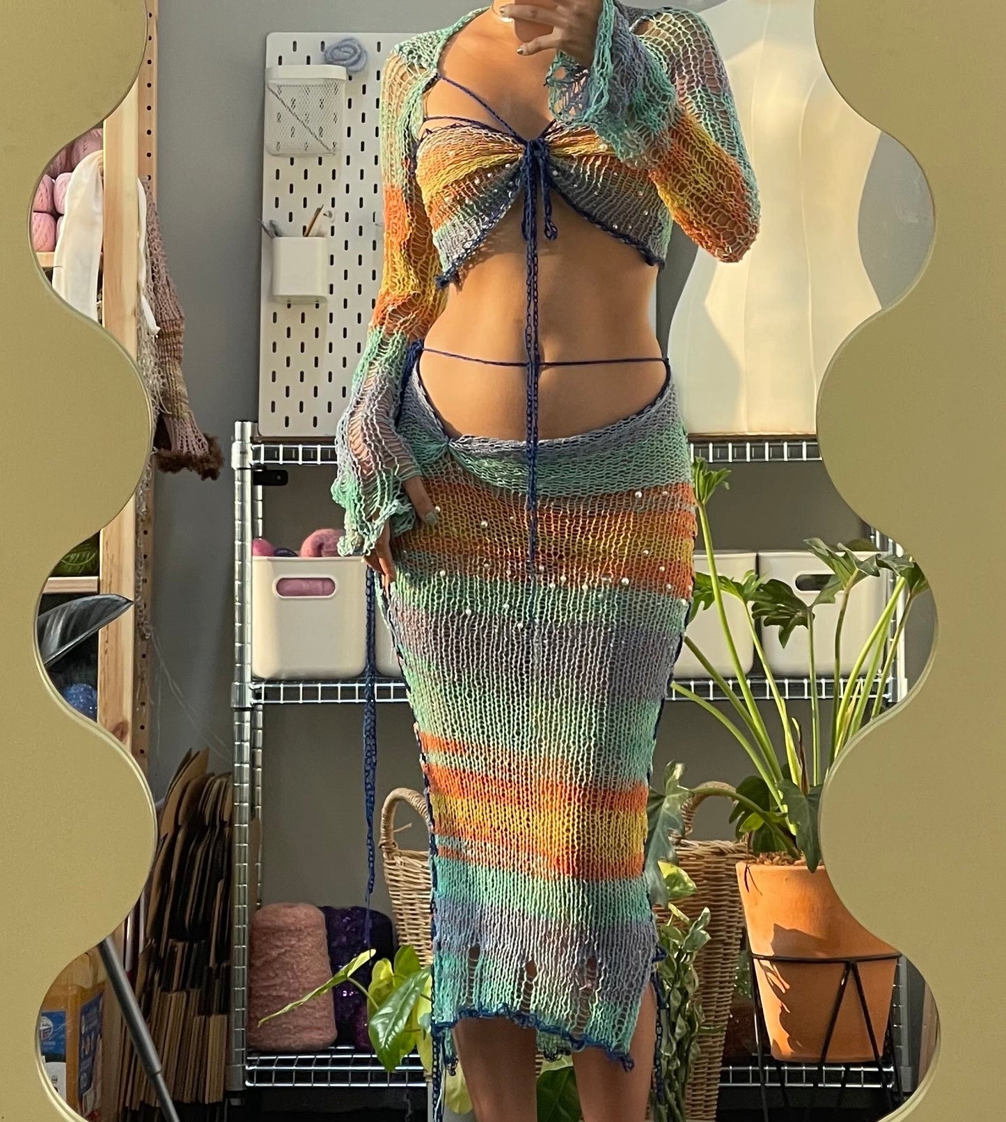 Butterfly set (Top&Skirt) - Sunset