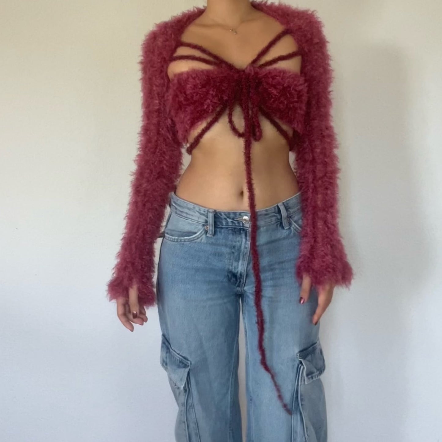Fluffy top - Red
