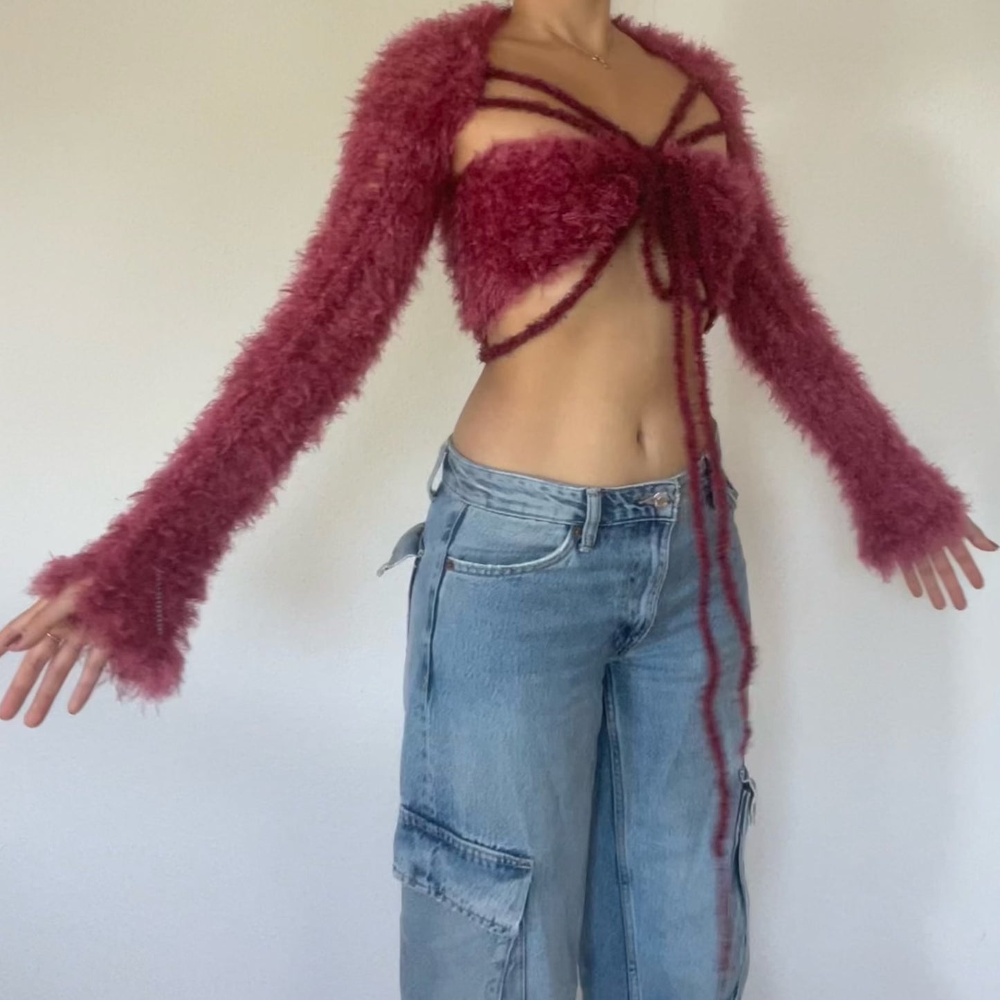 Fluffy top - Red
