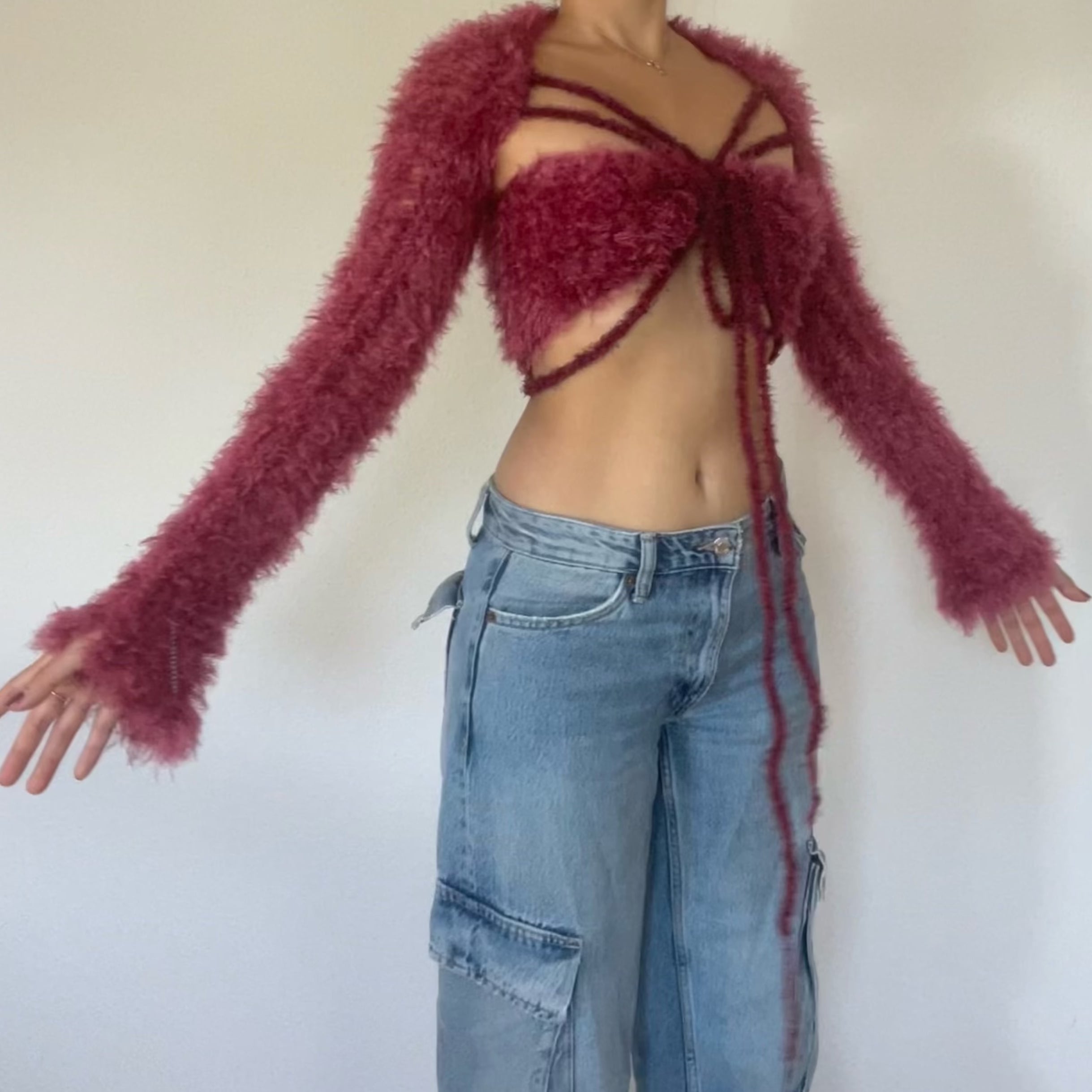 Fluffy top - Red