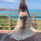 Butterfly dress - Pink & Off White