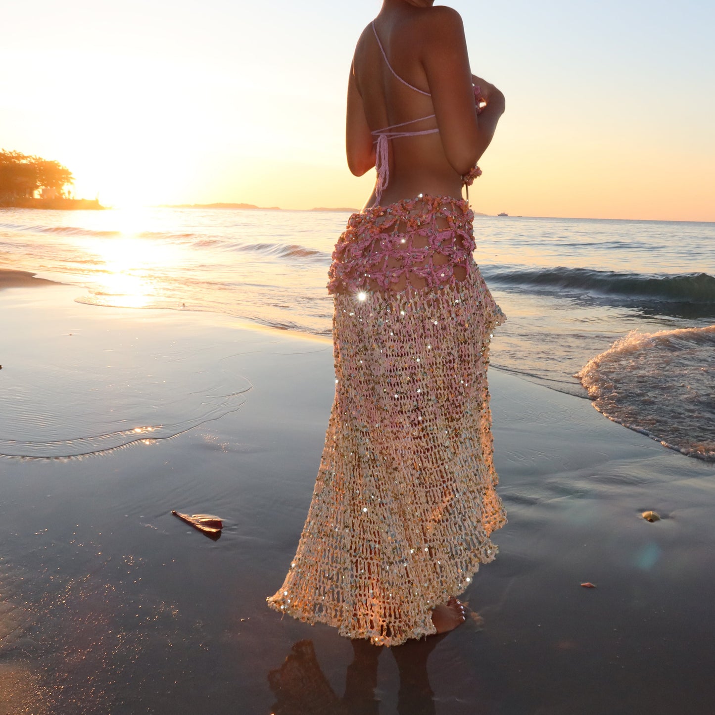 Butterfly Dress - Pink & Gold