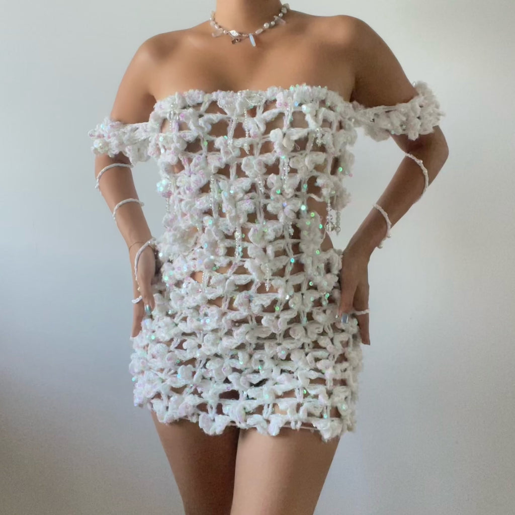 Butterfly dress - White