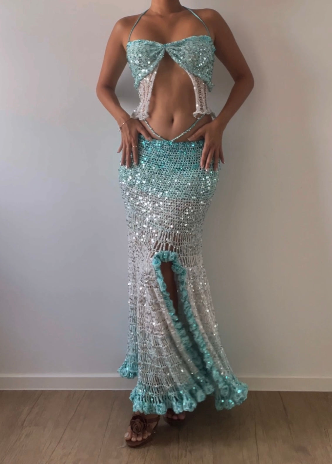 Amelia set - Blue & White