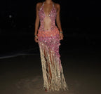 Butterfly dress - Pink & Gold