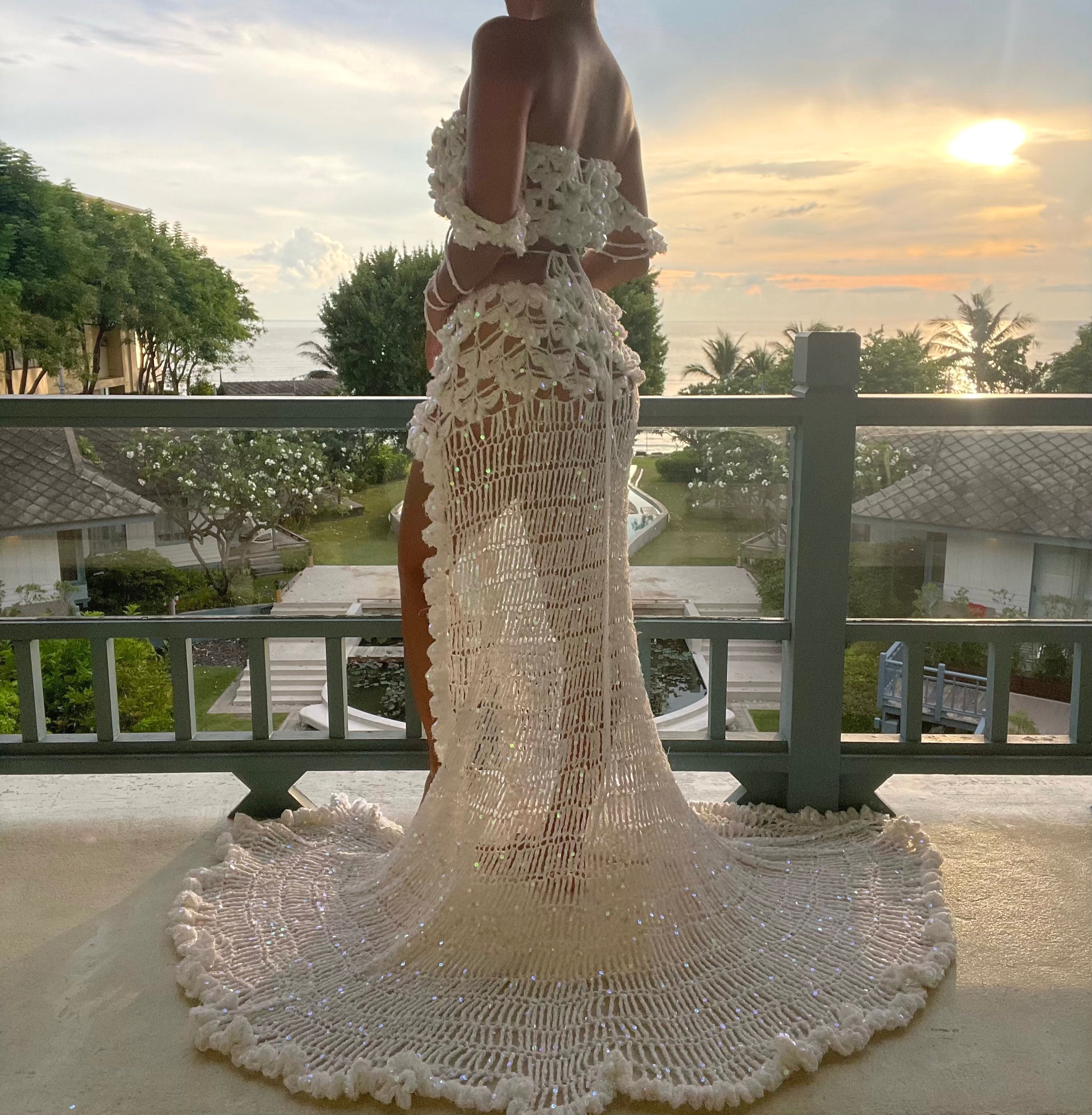 Butterfly Set ( 8 colors available) - Long skirt (See through)