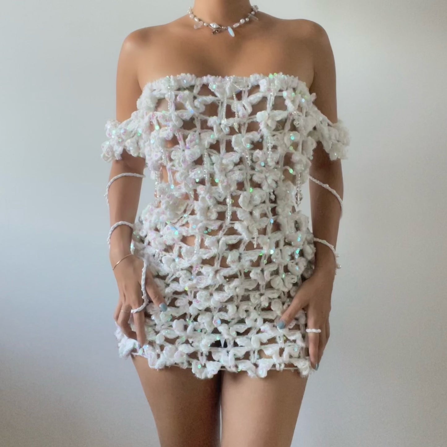 Butterfly dress - White