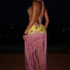 A butterfly dress - Pink & Gold