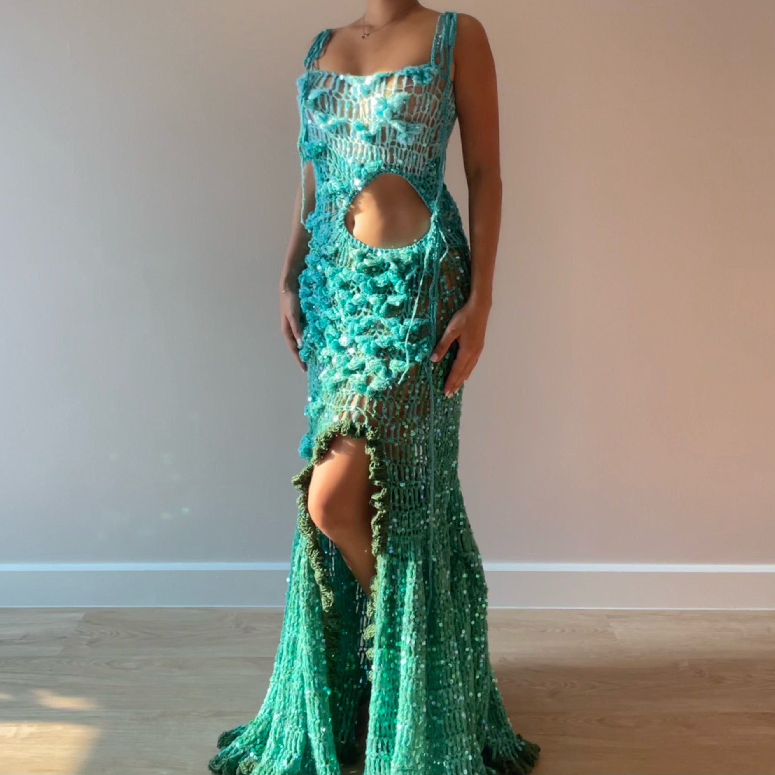 Butterfly dress - Blue & Green Work from beach be like Butterfly dress - Blue & Green Work from beach be like