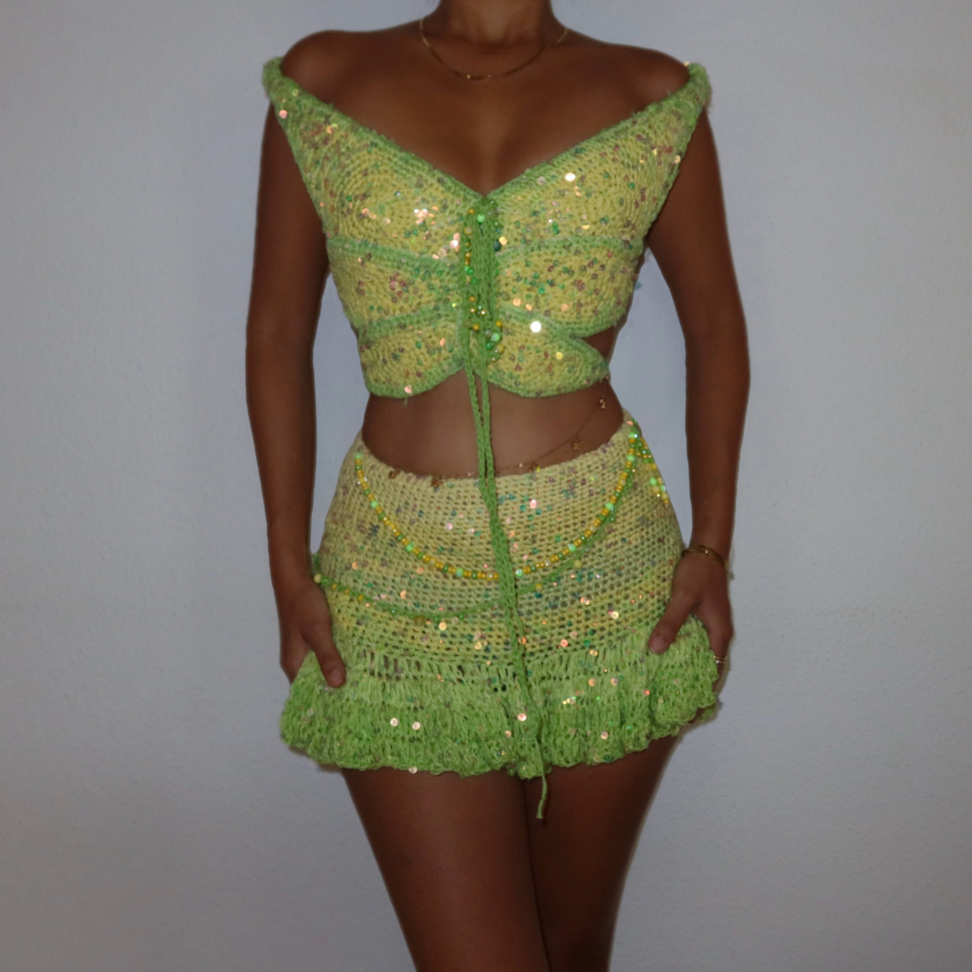 Butterfly set - Lime & Green