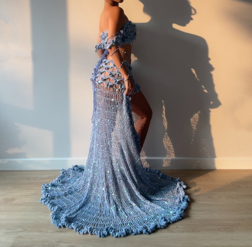 Butterfly Set ( 8 colors available) - Long skirt (See through)