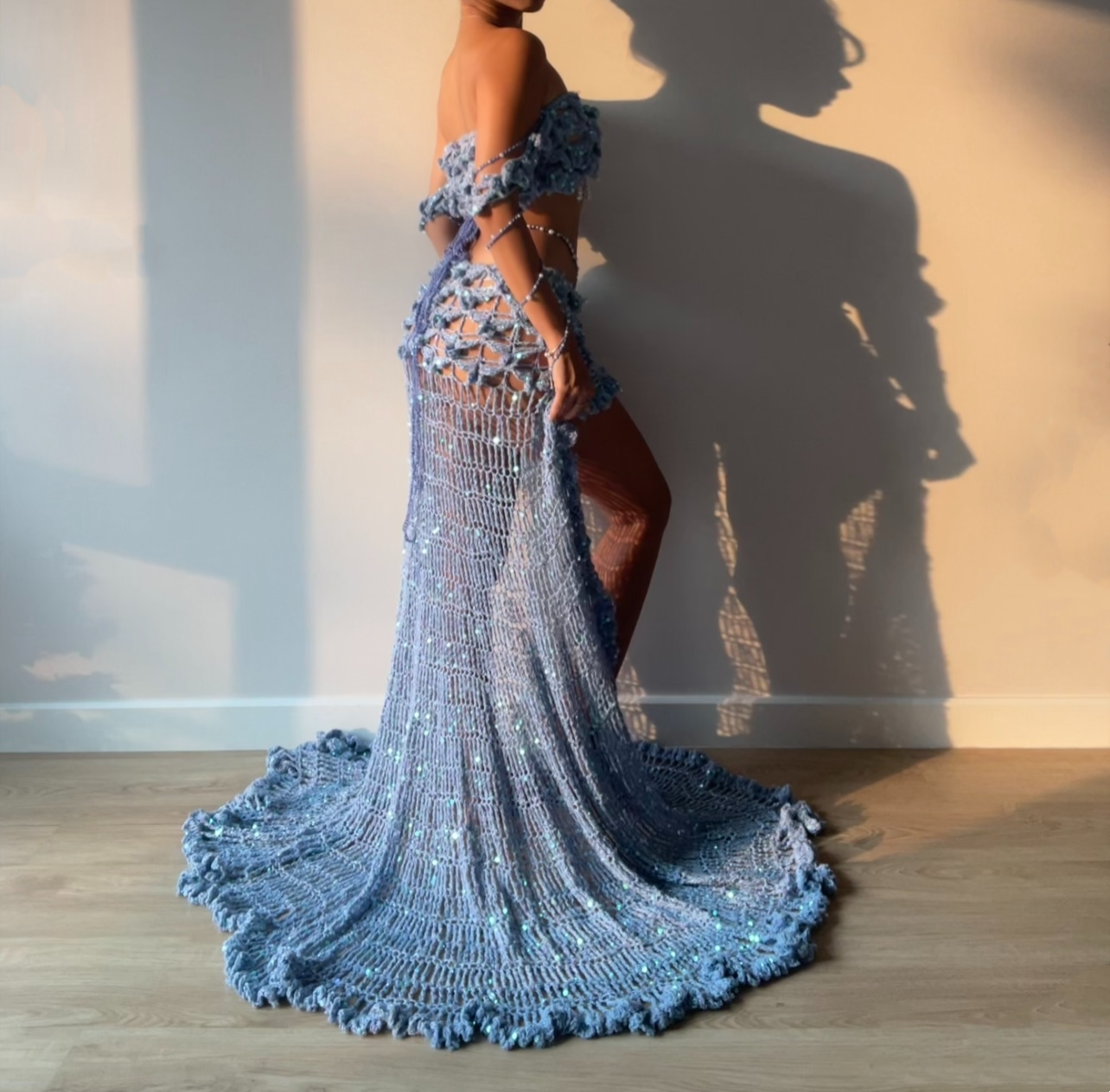 Butterfly Set ( 8 colors available) - Long skirt (See through)