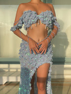 Butterfly Set ( 8 colors available) - Long skirt (Non-See through)