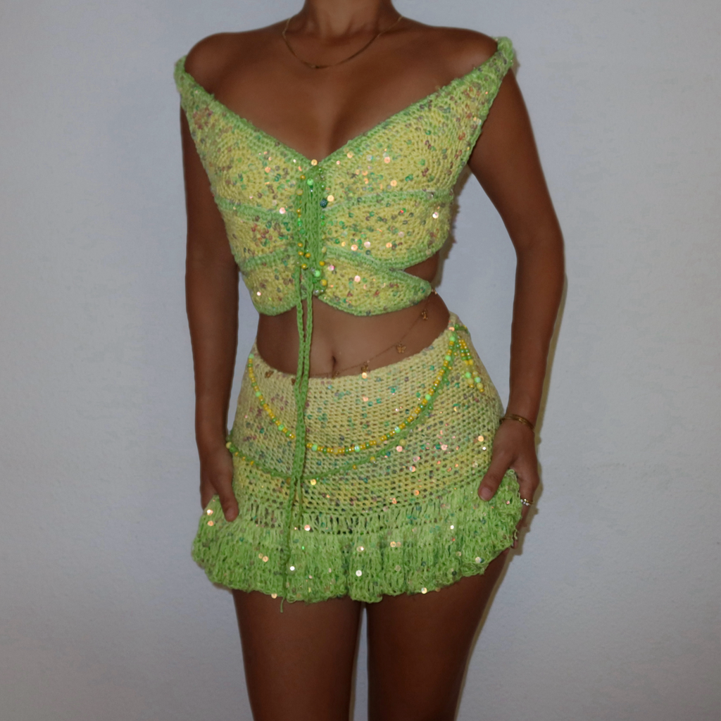 Butterfly set - Lime & Green