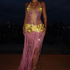 A butterfly dress - Pink & Gold