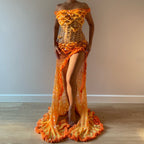 Butterfly dress - Orange & Yellow