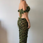 Butterfly set ( Top & Skirt ) - Dark Green