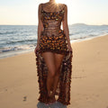 Butterfly Dress - Brown & Gold