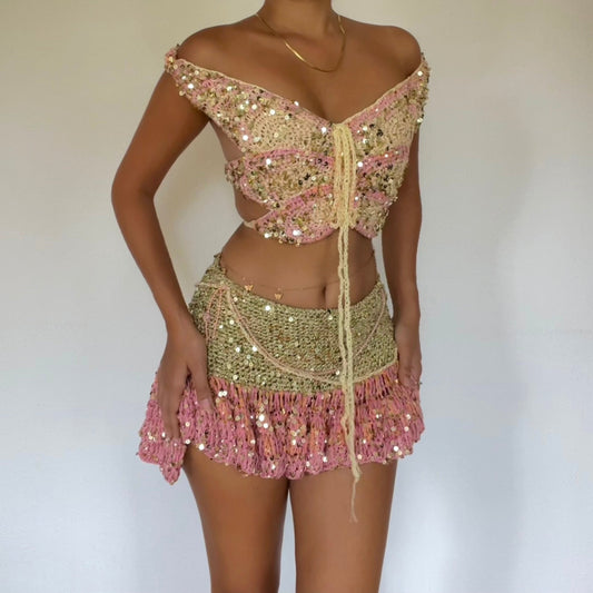 Butterfly set - Gold &  Pink