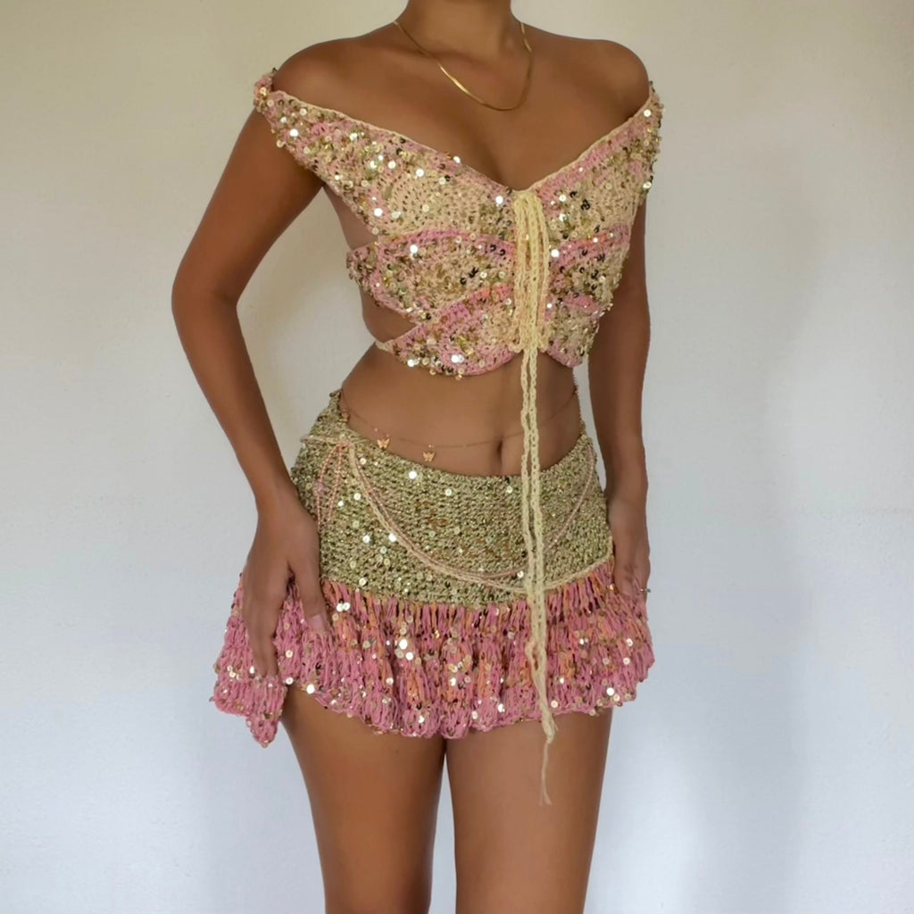 Butterfly set - Gold &  Pink