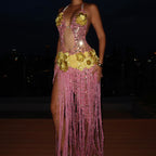 A butterfly dress - Pink & Gold