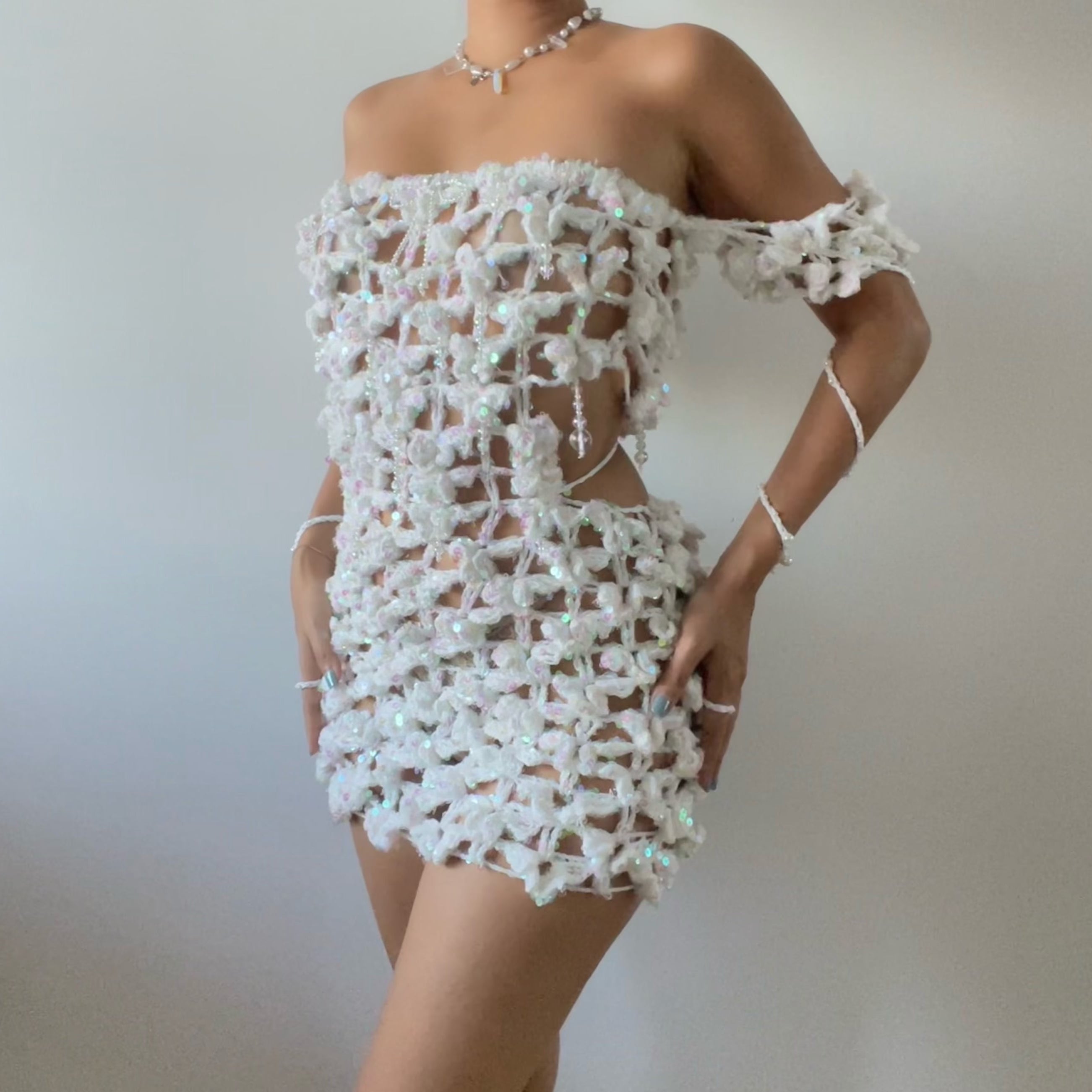 Butterfly dress - White