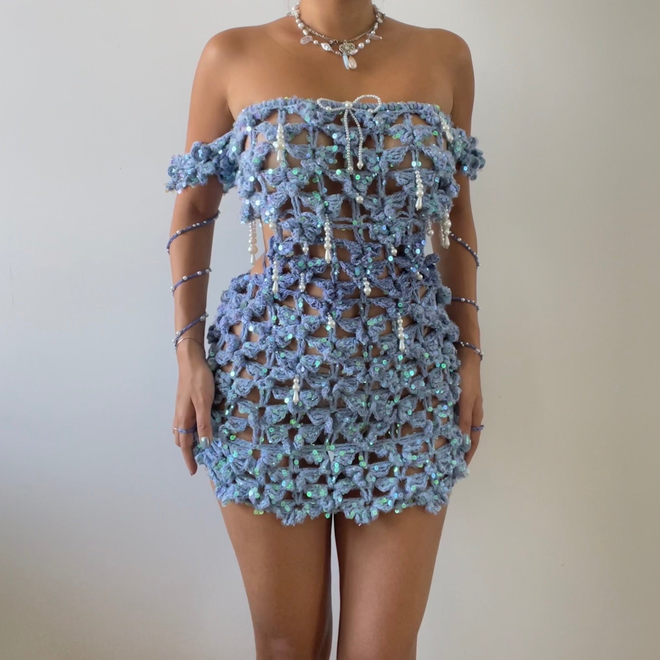 mini skater dress with butterfly embroidery ASOS Mini Skater Dress With Butterfly Embroidery in Natural