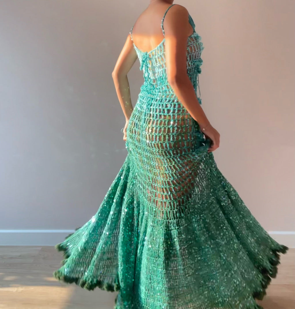 Butterfly dress - Blue & Green