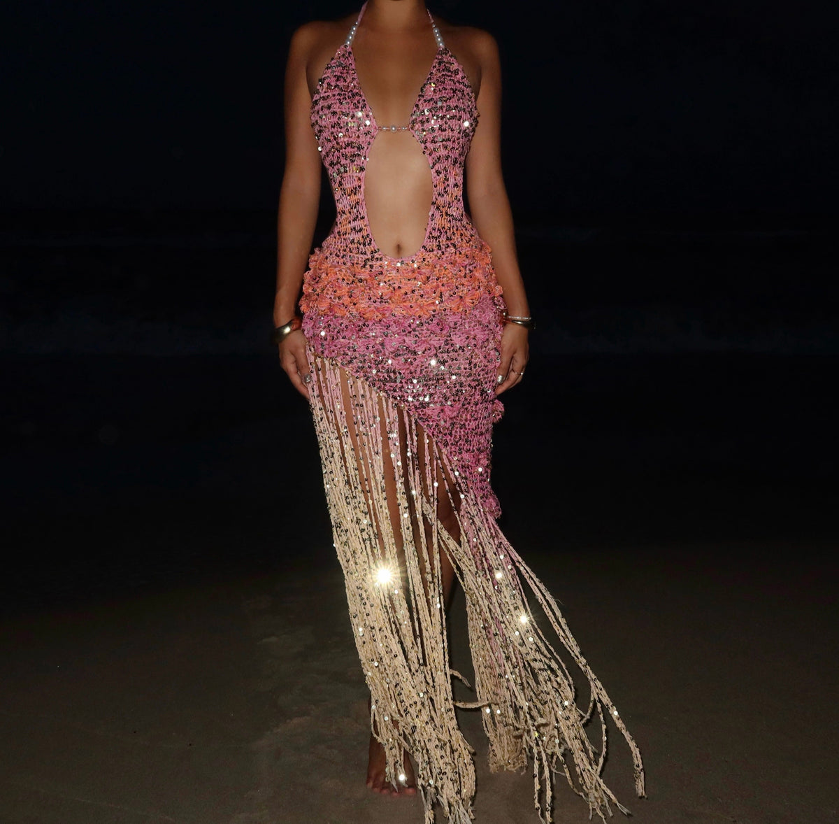 Butterfly dress - Pink & Gold