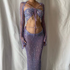 Pearl Set "maxi skirt & short length top" (13 colors available)