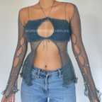 Fluffy collection -  Dark Green & Turquoise