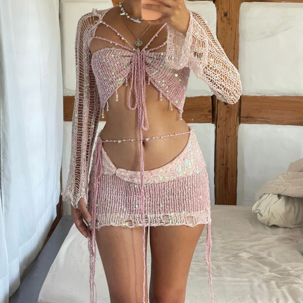 Pearl Set "short skirt & short length top" (13 colors available)