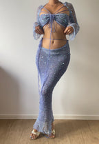 Butterfly set (Top & Skirt) - Blue