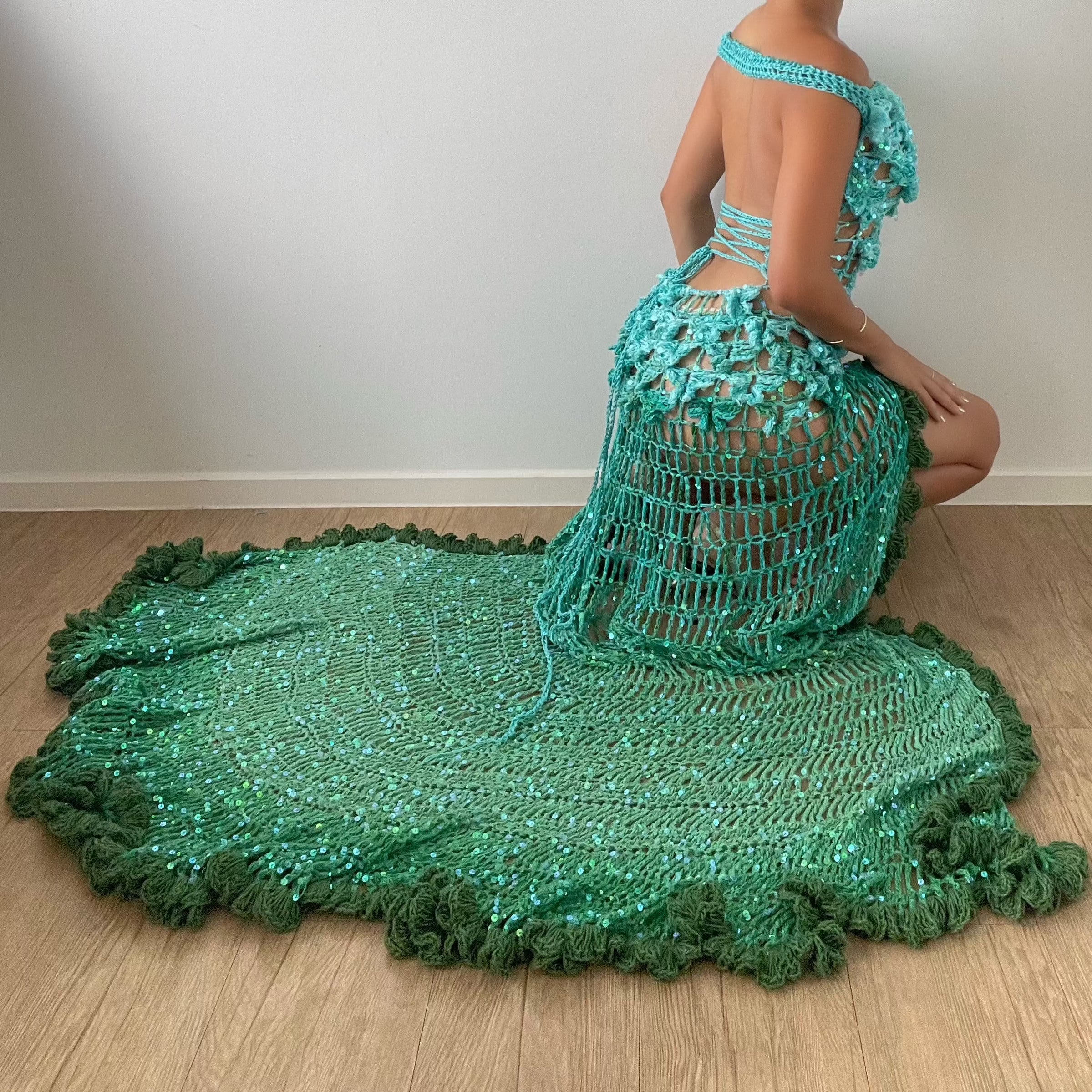 Butterfly dress - Blue & Green Work from beach be like Butterfly dress - Blue & Green Work from beach be like