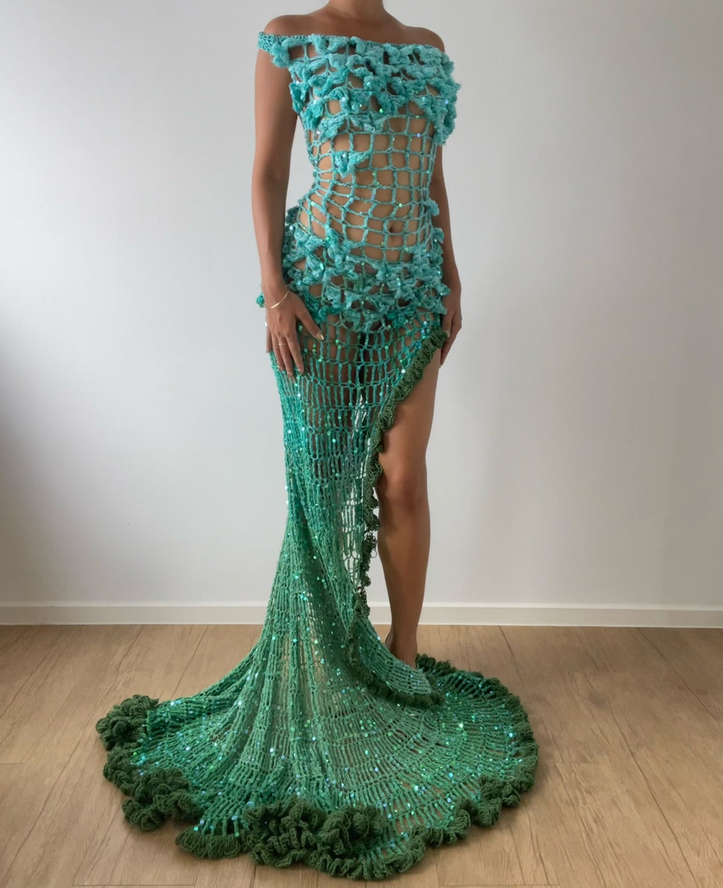 Butterfly dress - Blue & Green