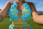 S : Cali dress - Yellow & Blue