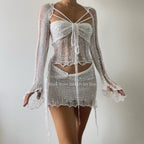 Butterfly set (Top & Skirt) - White
