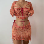 Butterfly set (Top & Skirt) - Orange