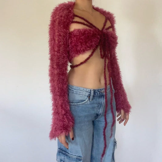 Fluffy top - Red