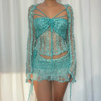 Butterfly set (Top & Skirt) - Mint