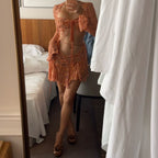 Butterfly set ( Top & Skirt ) - Orange