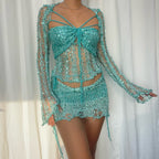 Butterfly set (Top & Skirt) - Mint