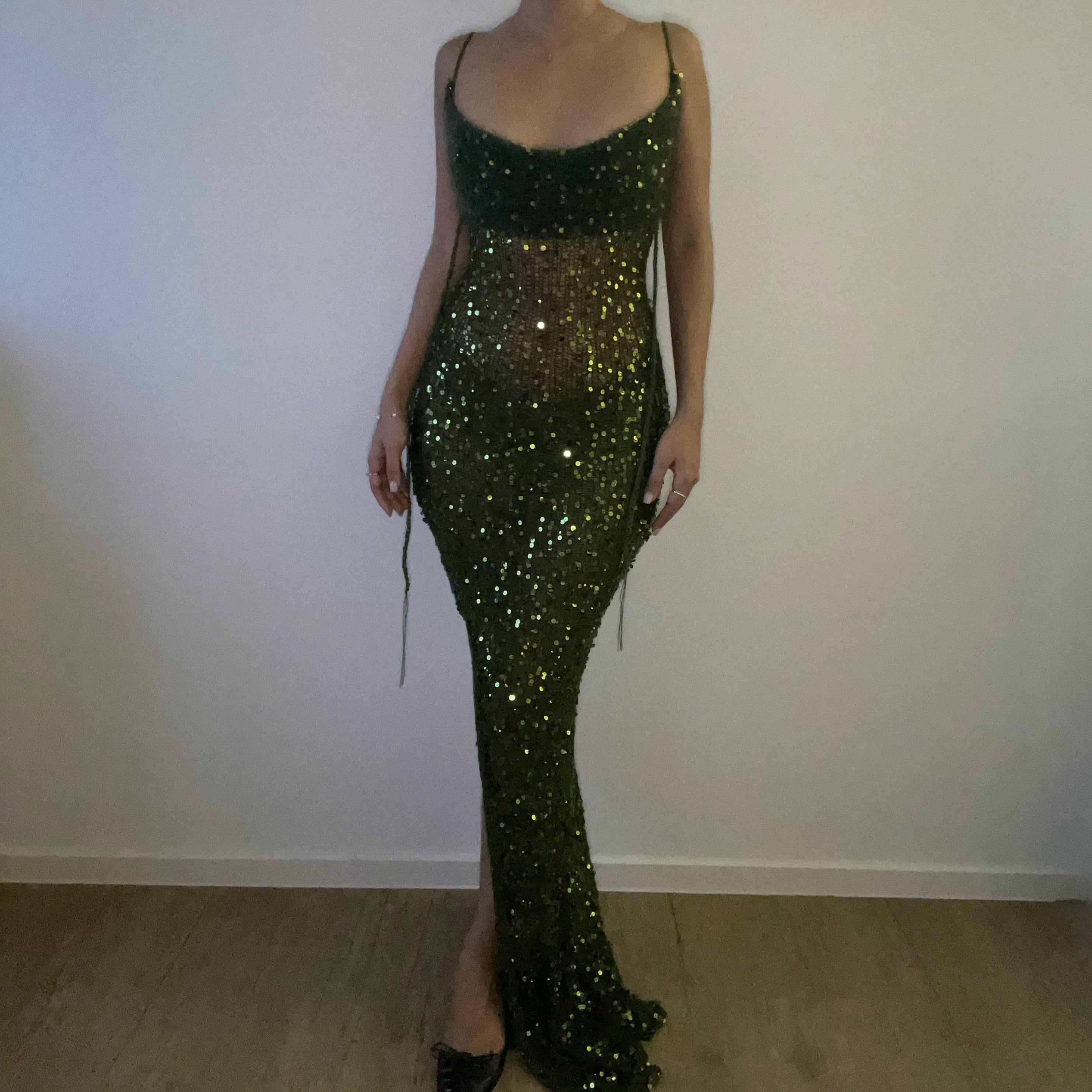 Butterfly maxi dress - Dark Green