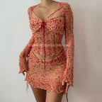 Butterfly set (Top & Skirt) - Orange