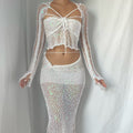 Butterfly set (Top & Skirt) - White