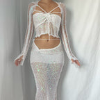 Butterfly set (Top & Skirt) - White