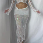 Butterfly set (Top & Skirt) - White