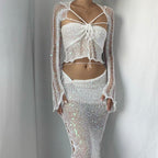 Butterfly set (Top & Skirt) - White